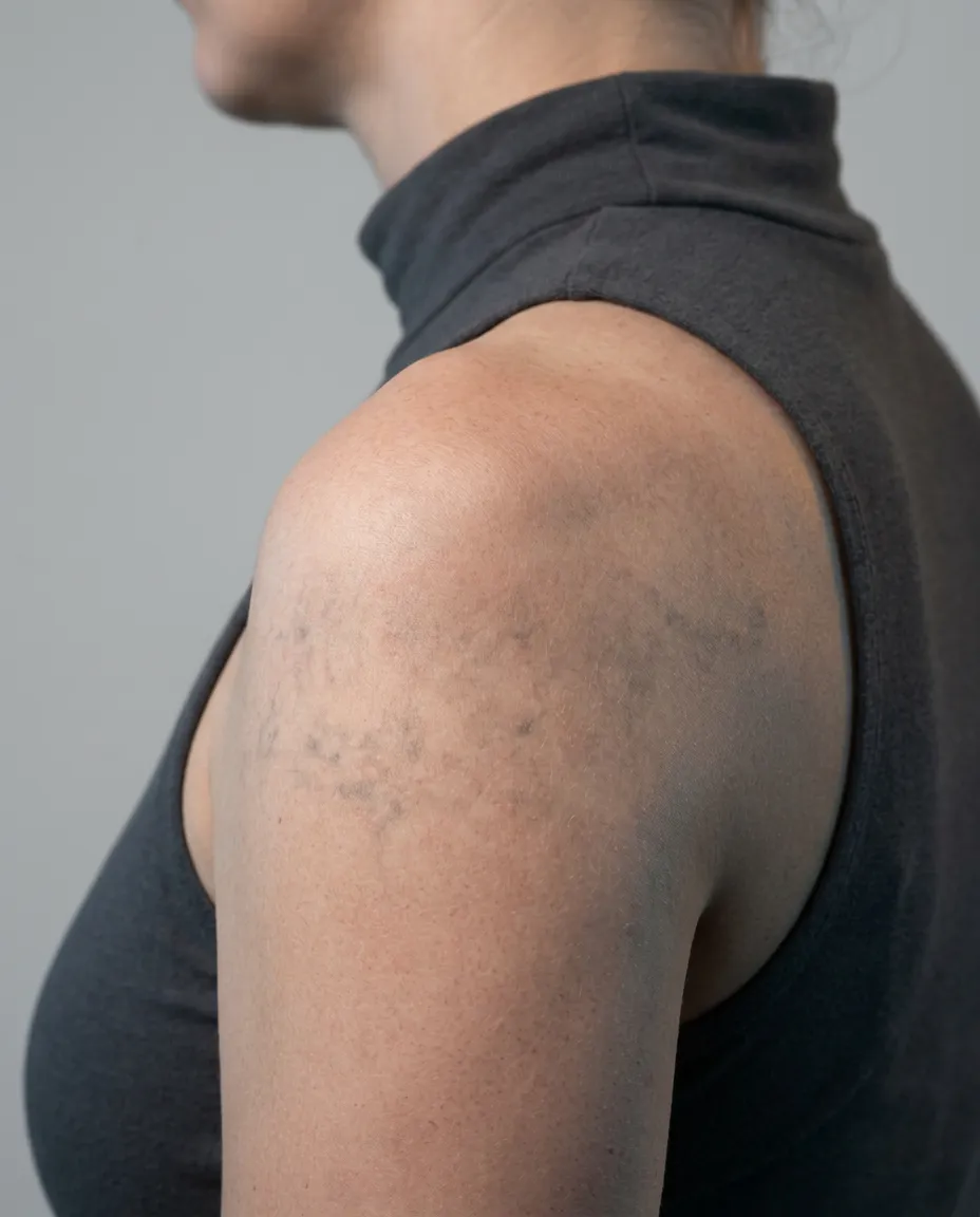 After photo of shoulder tattoo removal