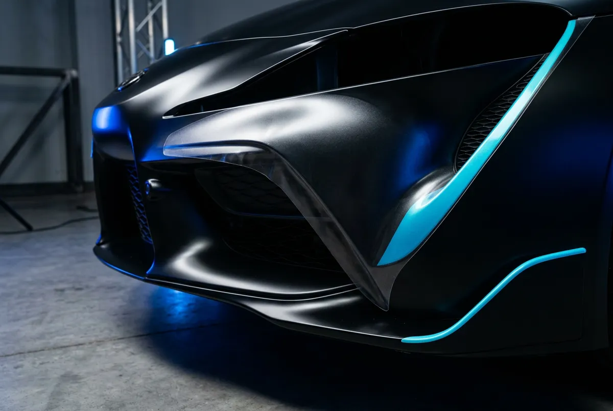 Computer-cut clear bra paint protection film application on front bumper