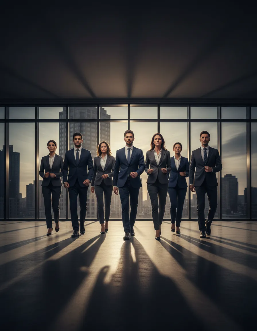 Executive team in motion