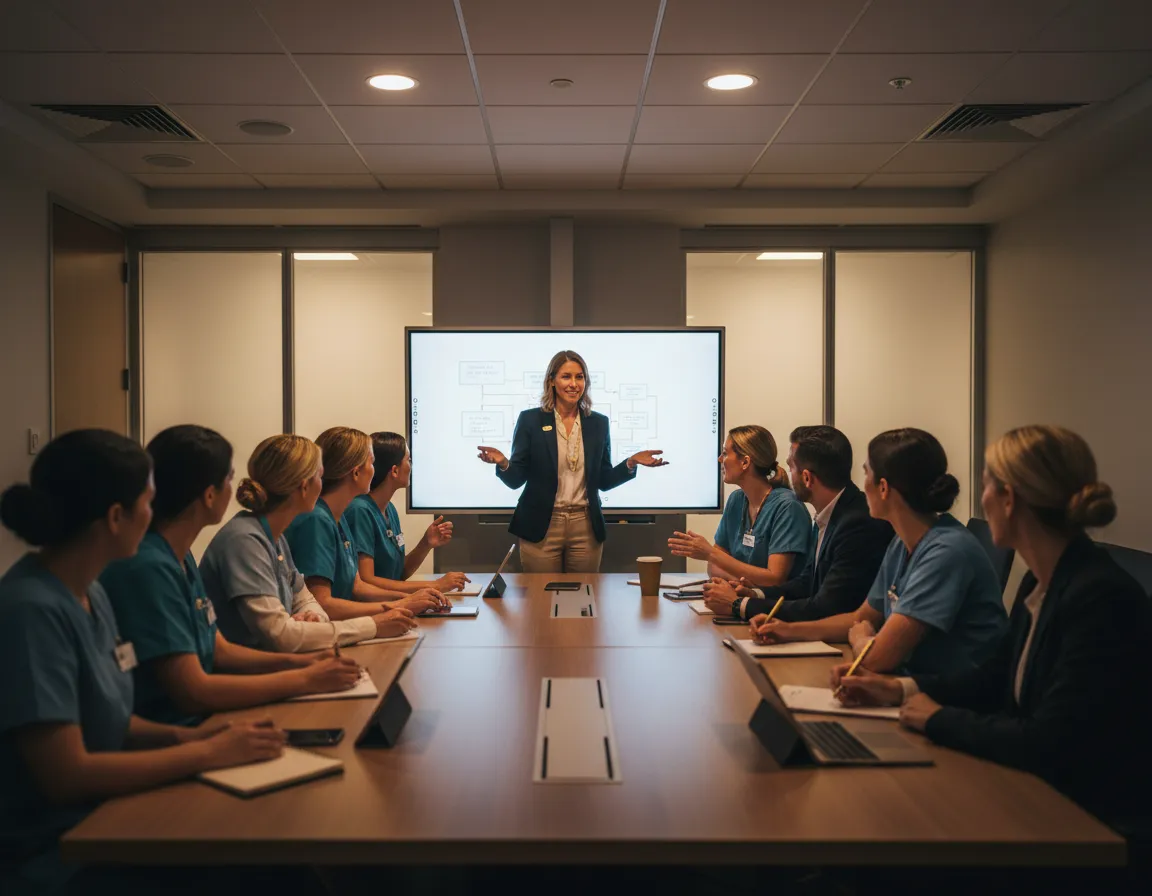 In-person healthcare training session
