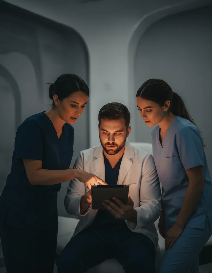 Healthcare professionals engaging in a training session