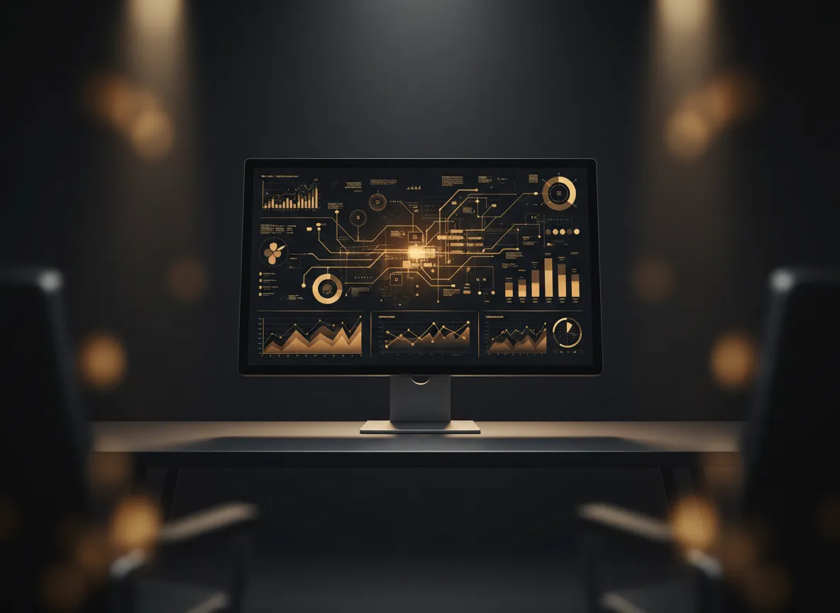 AI Dashboard UI showing automated marketing performance