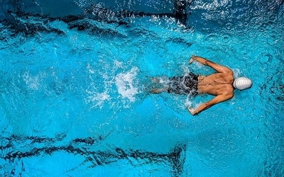 Swimmer in pool