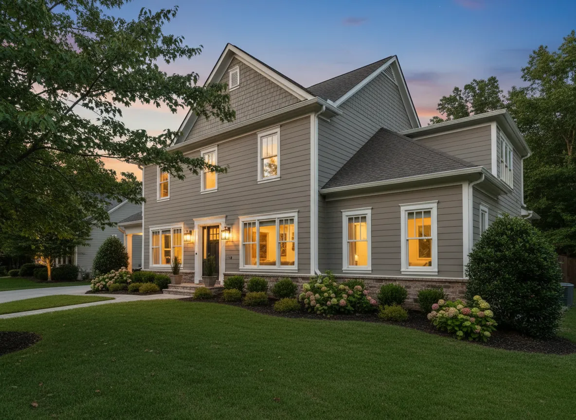 New siding installation on Peachtree City residence