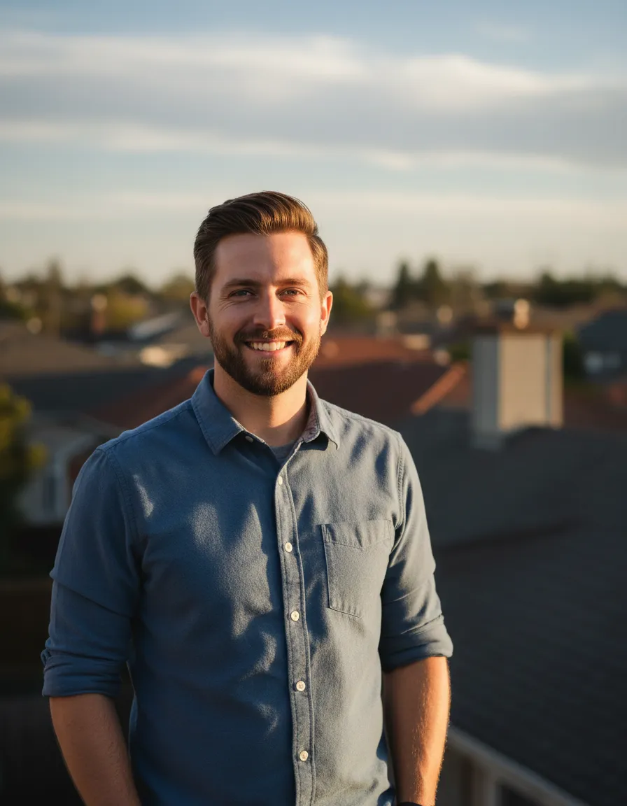 Owner of Rooftops Unlimited smiling outdoors