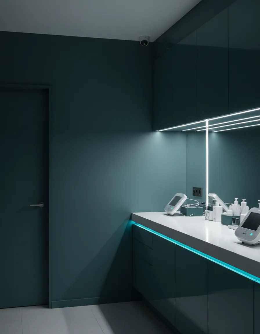 Ambiente médico premium evidenciando a rotina clínica