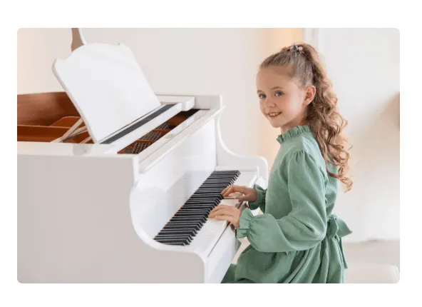 Girl playing piano