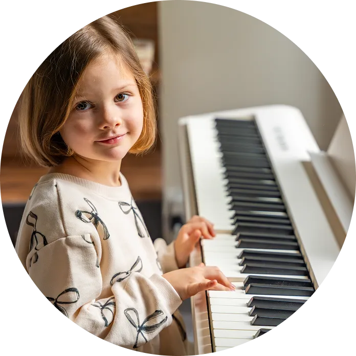 Student at piano