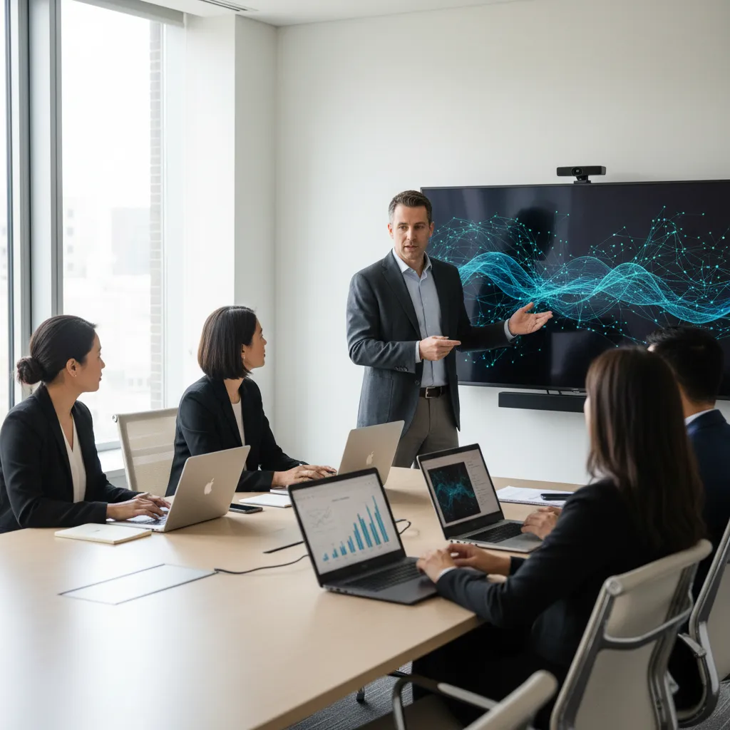 Sean Hyde consulting with a client about AI and digital strategy