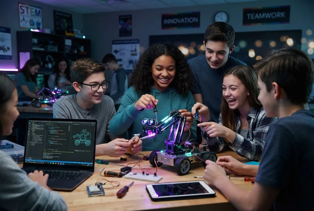 STEM in the Classroom teaching resources, collaborative robotics lesson and student engagement