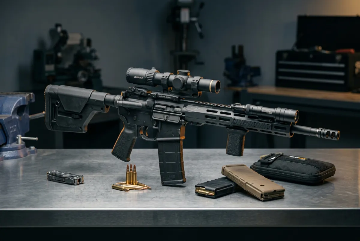 Goshen Defender Carbine Tactical Package with LPVO optic and accessories