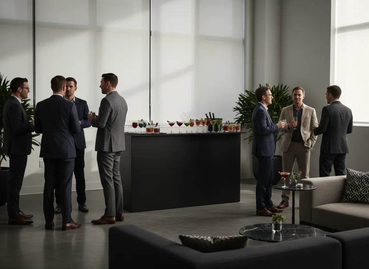 Corporate event with mobile bar