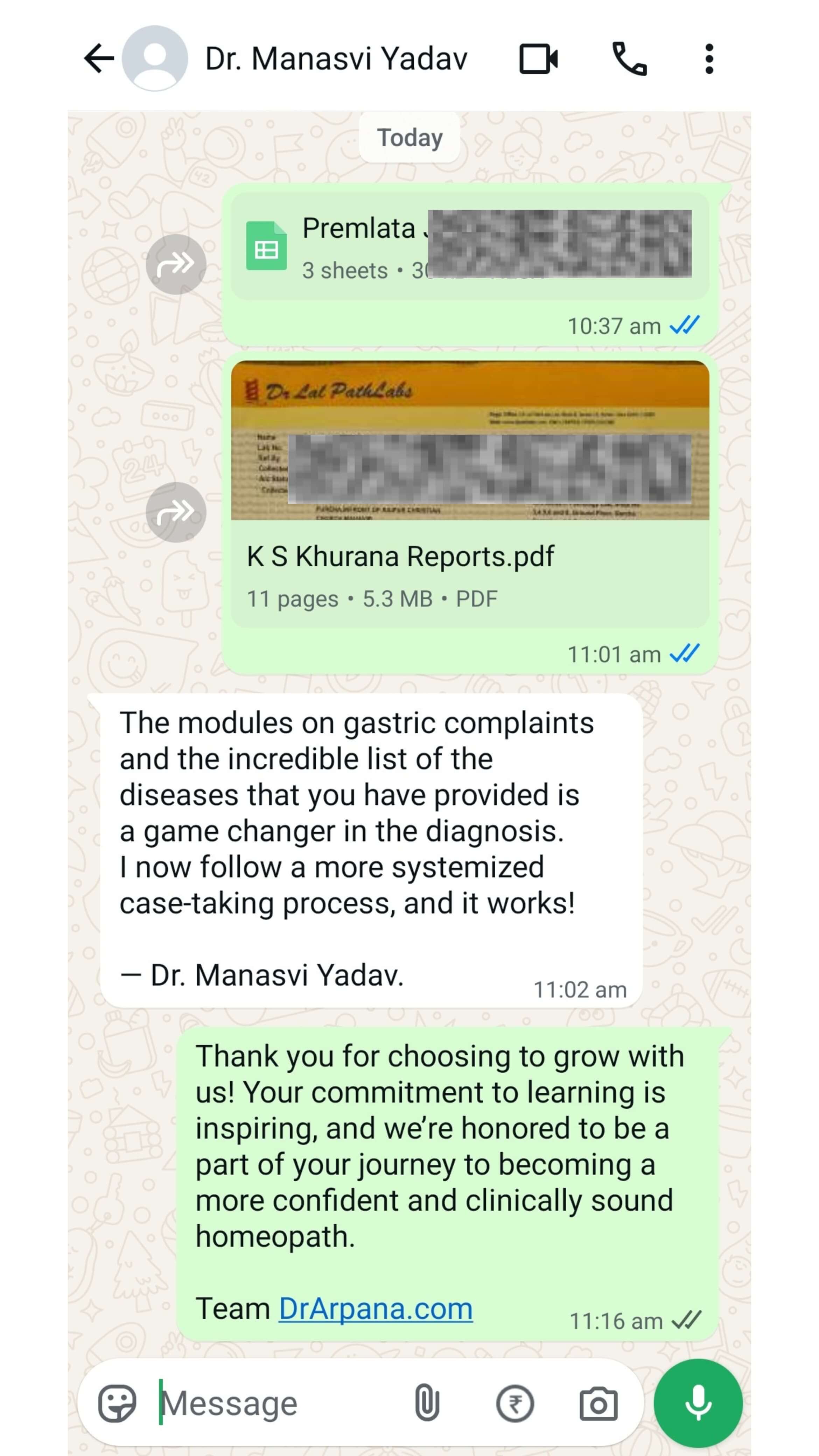 Doctor Testimonial Chat 2