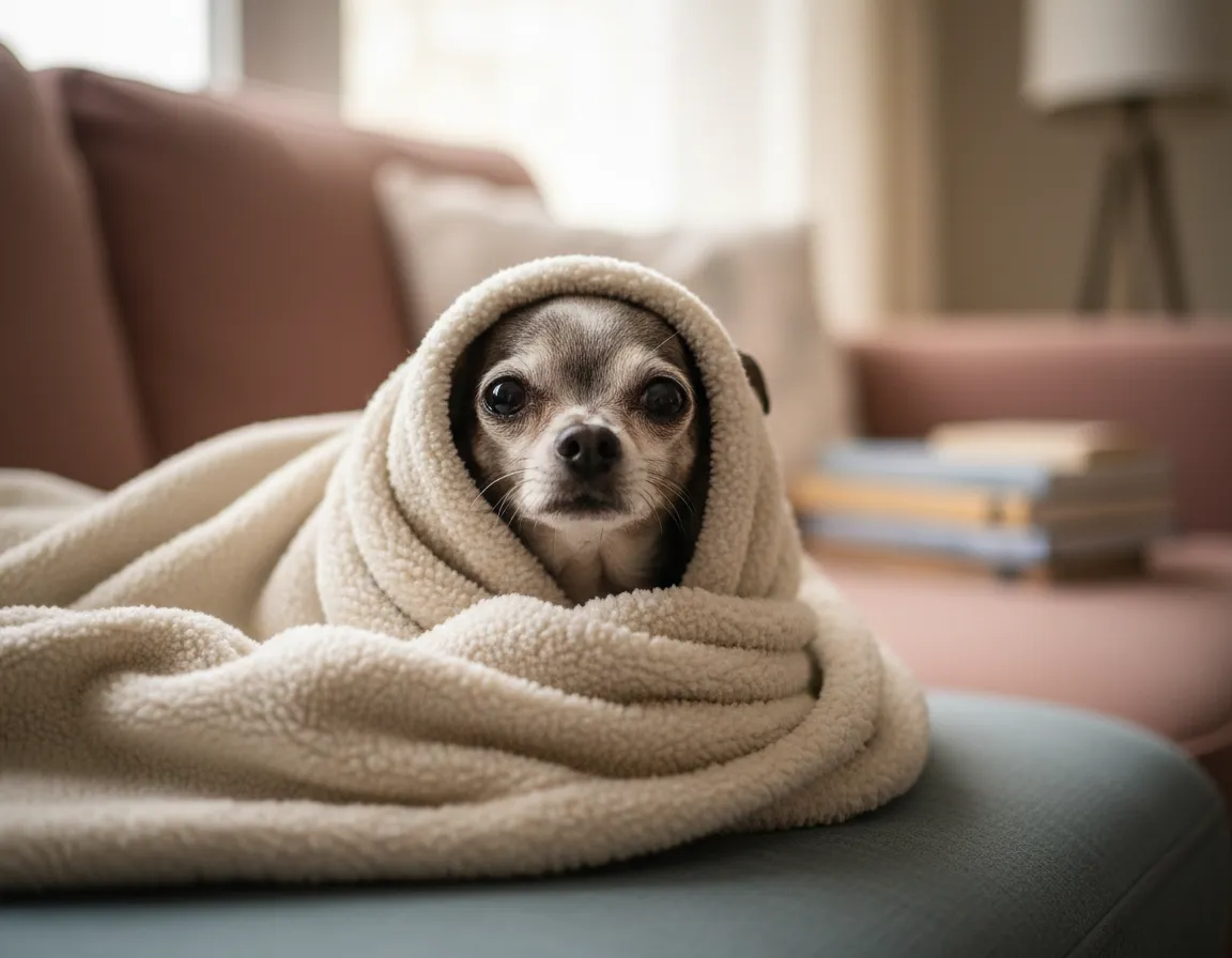 Pet parent sitting on the floor with a cat and dog, both relaxed and connected
