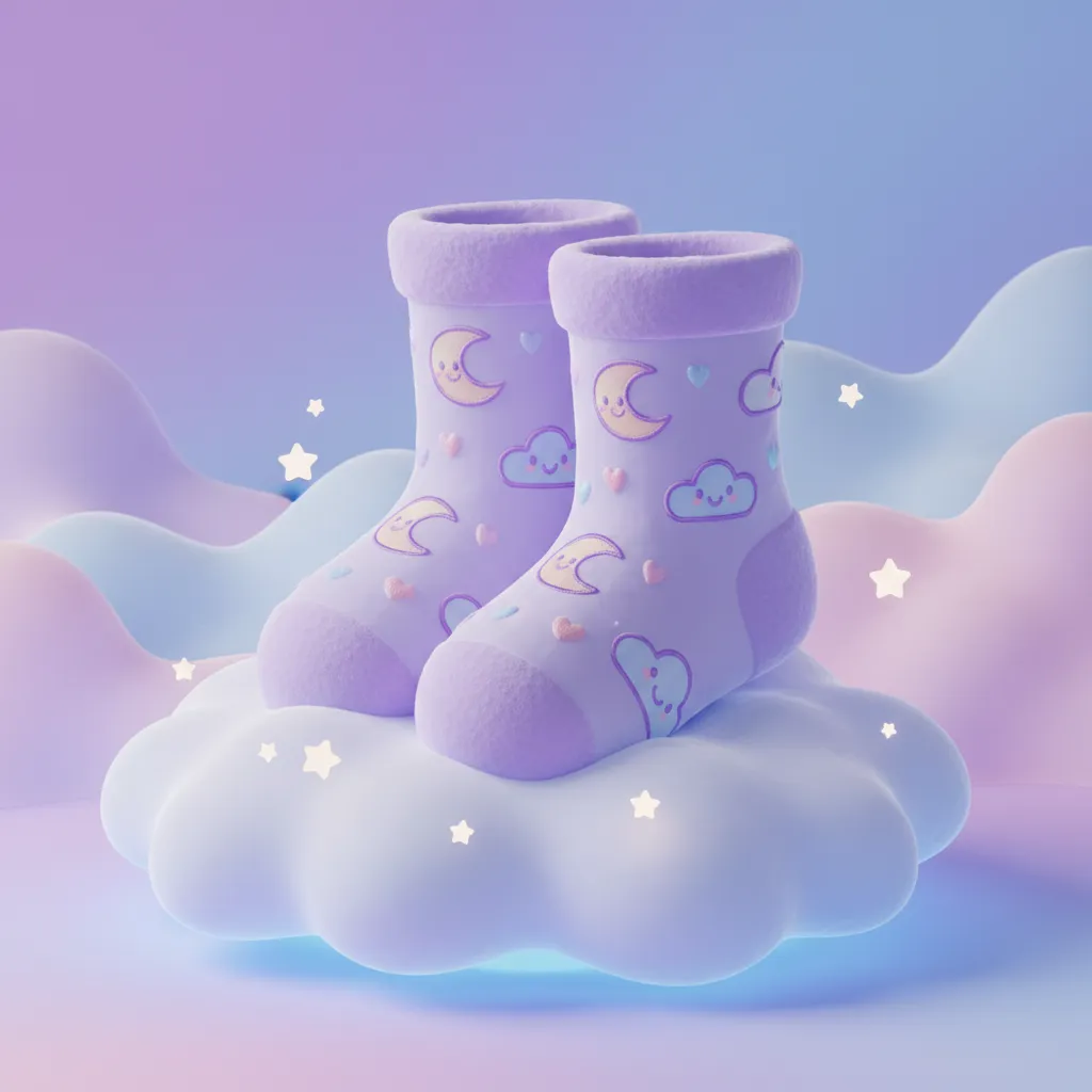 Soft pastel socks made from breathable cotton blend