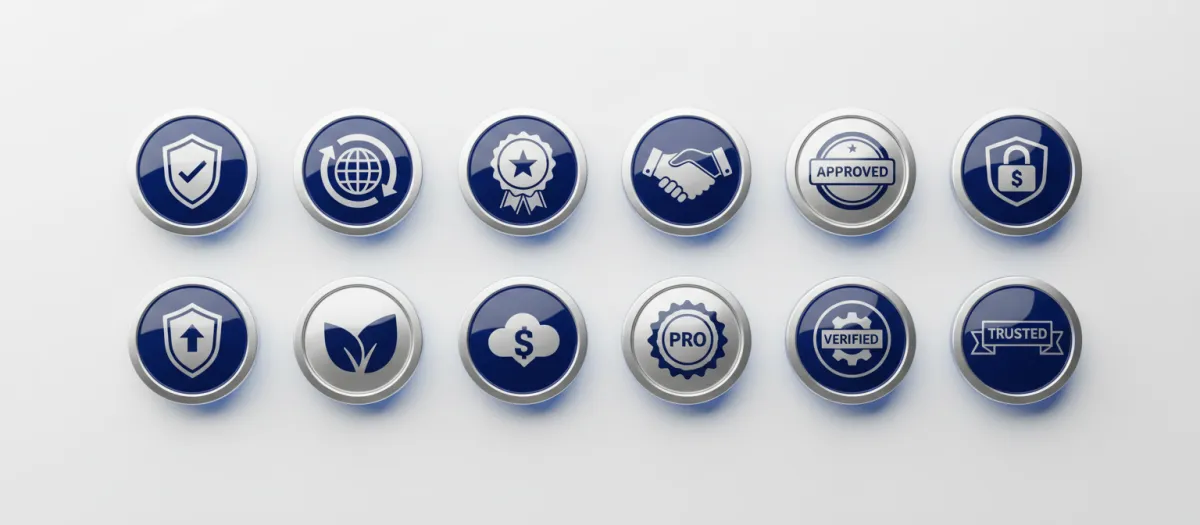 Company credibility and trust badges