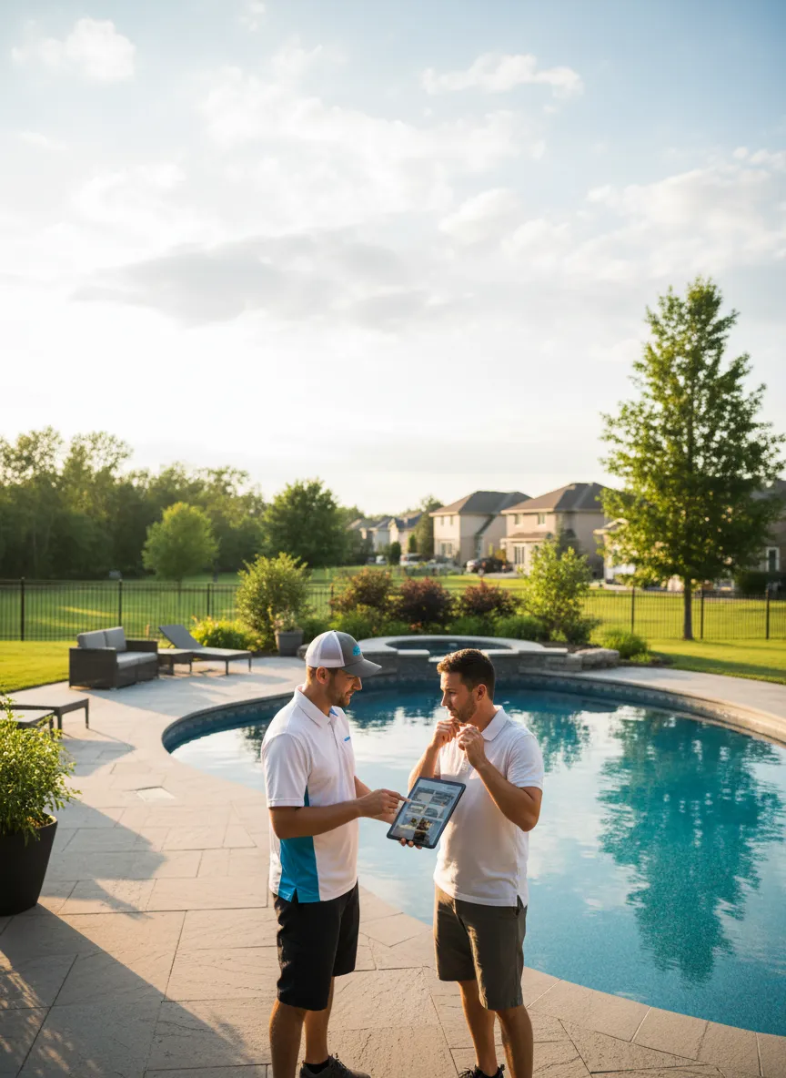 Consultation client avec Piscine M.S. Lachance pour une thermopompe à Repentigny