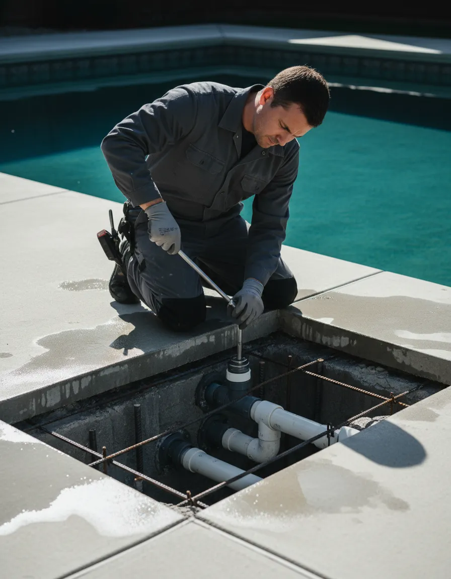 Réparation de plomberie et structure de piscine