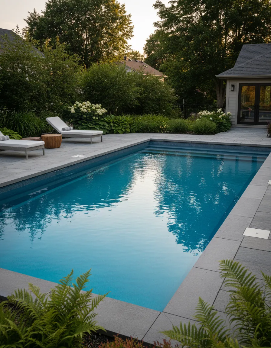 Piscine dans une cour de Repentigny