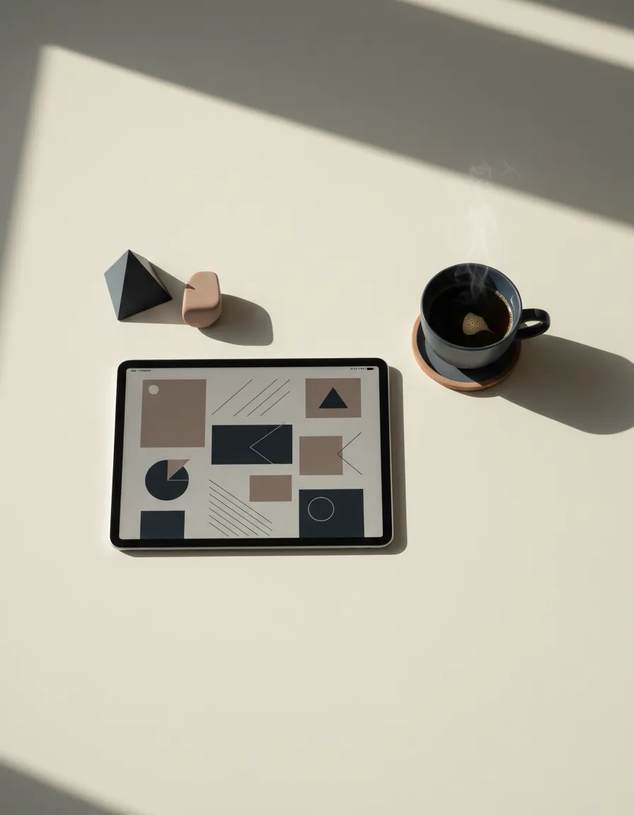 Digital products and organized resources on a tablet screen