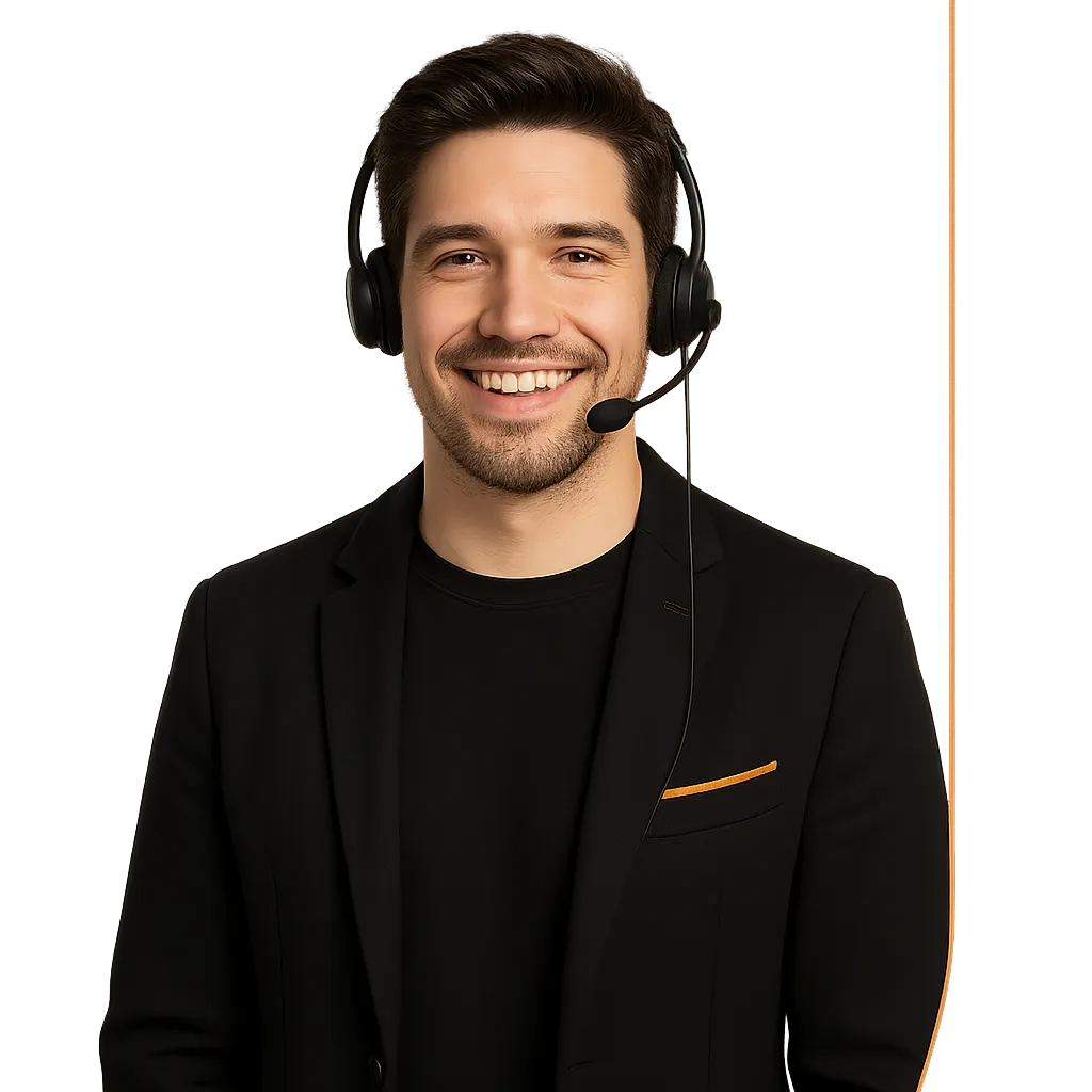 Friendly support agent ready to answer questions