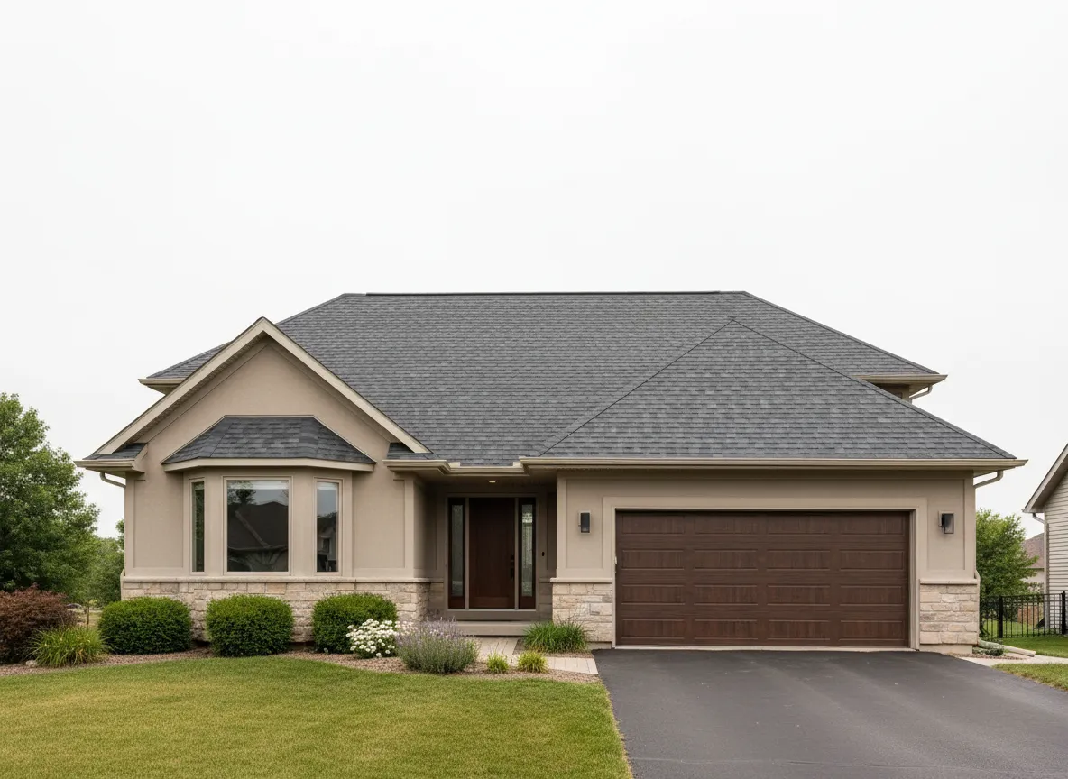 After photo of a Davenport home with a new architectural shingle roof