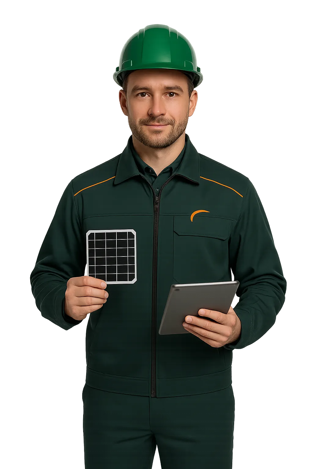 Certified Solar Professional standing confidently