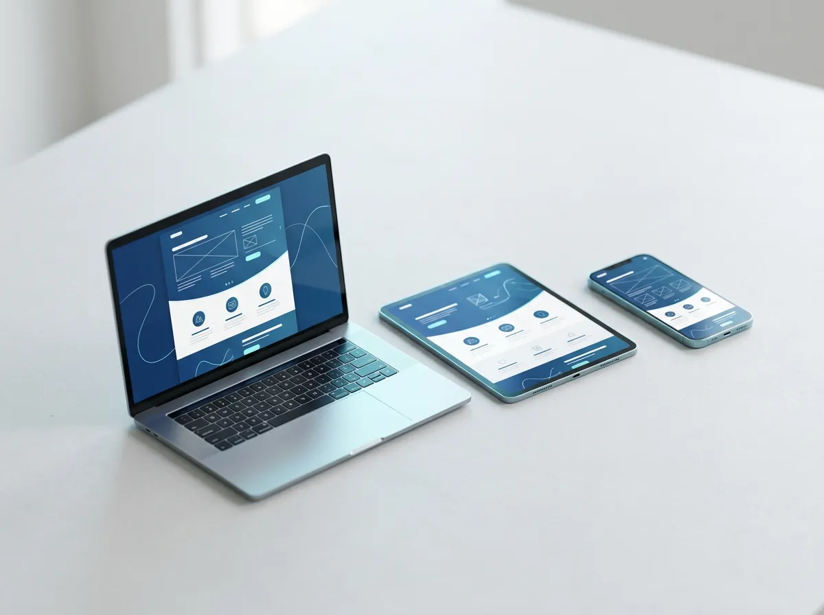Responsive cross-device platform wireframes and e-commerce checkout interface