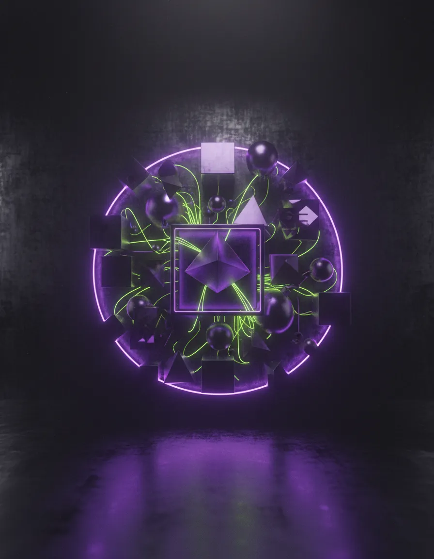 Abstract premium institutional AI visualization
