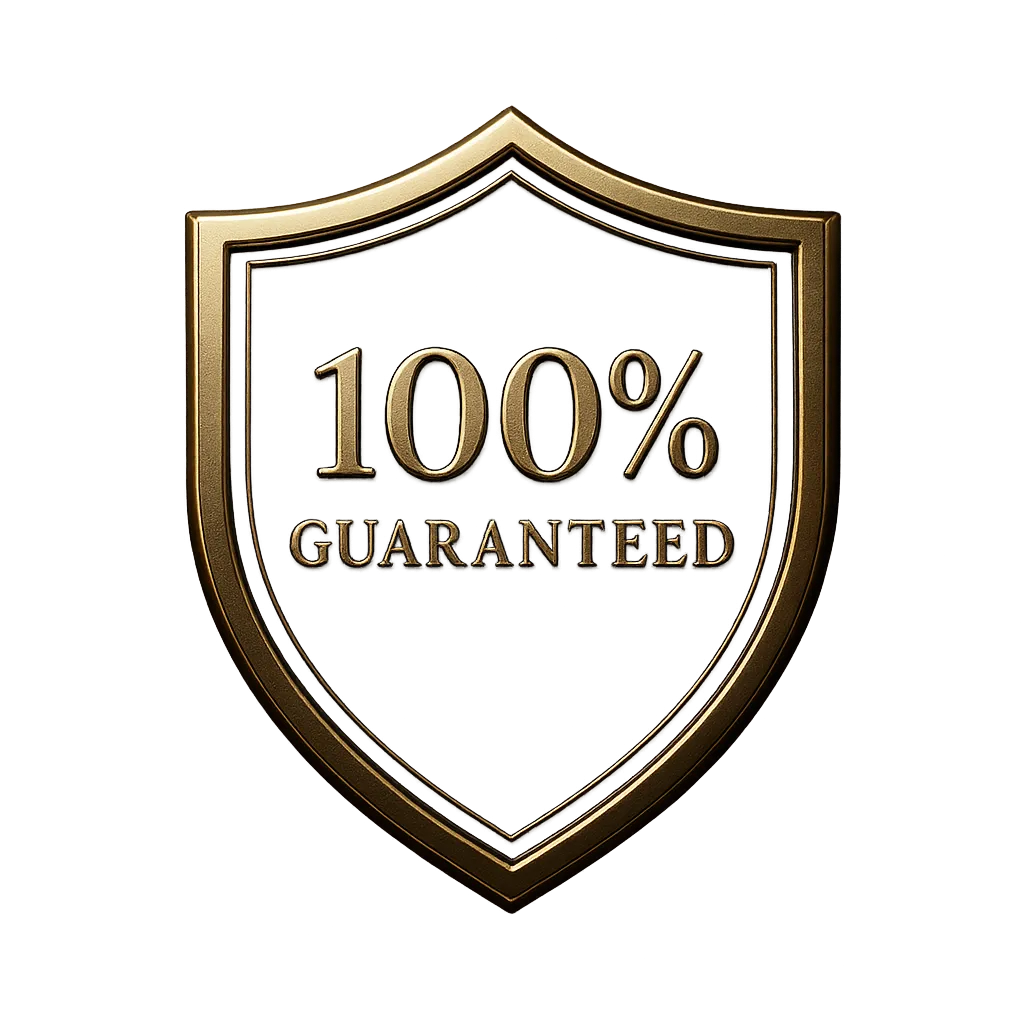 100% Guaranteed emblem