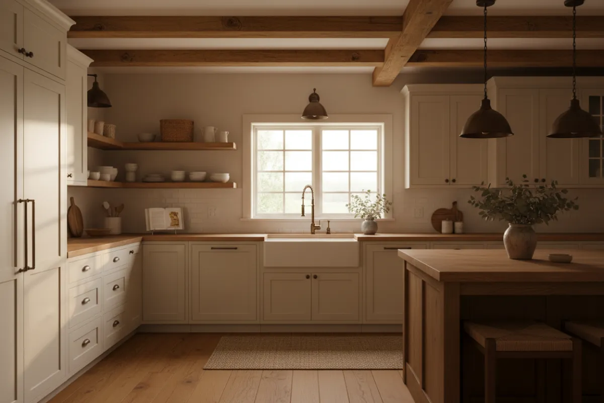 Transitional Farmhouse Kitchen Makeover