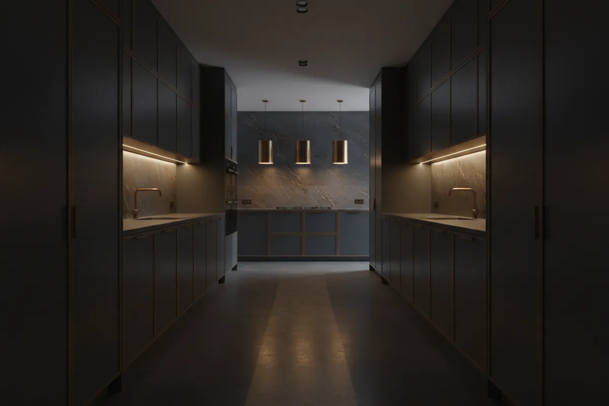 Contemporary Galley Kitchen Refinement