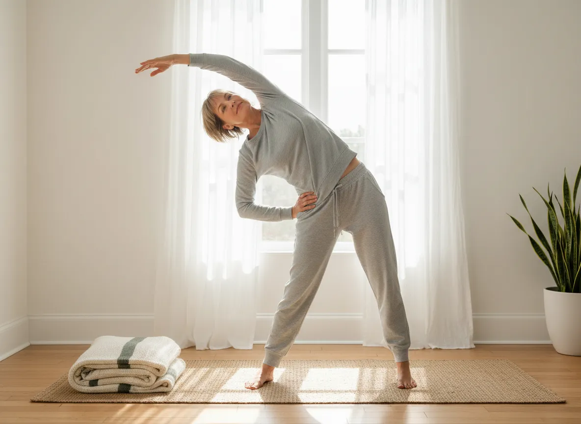 Morning stretch for stiff joints