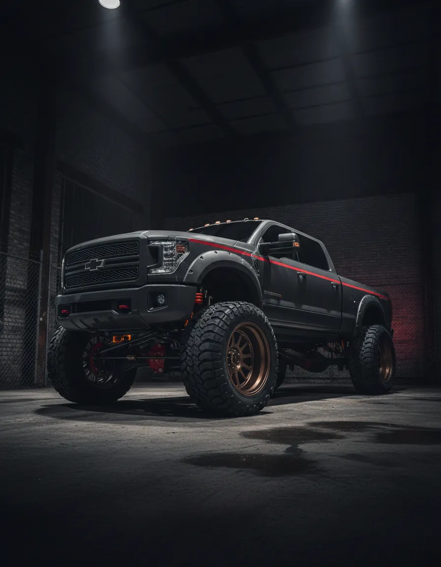 Custom truck lifts, wheels, and tire installations