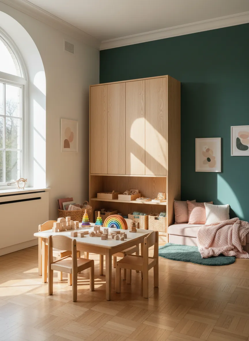 Serene early childhood classroom setting