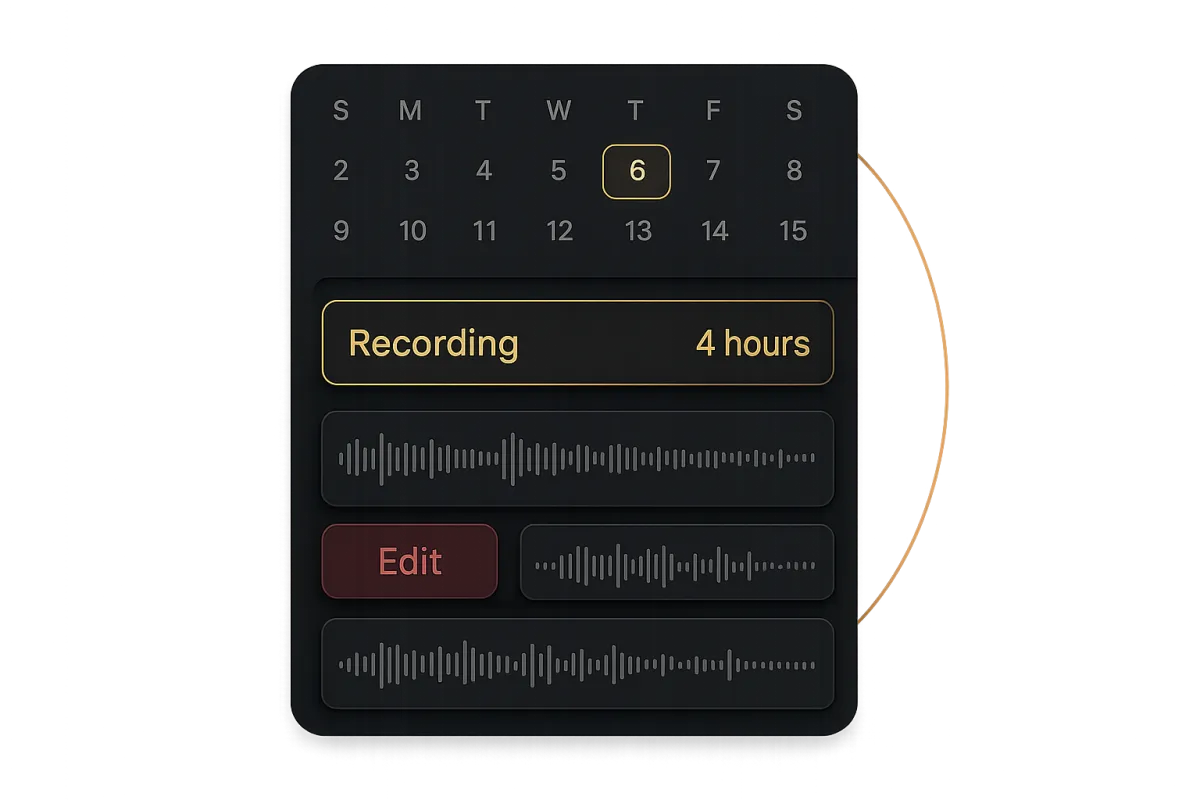 4-Hour Podcasting Workflow process visualization