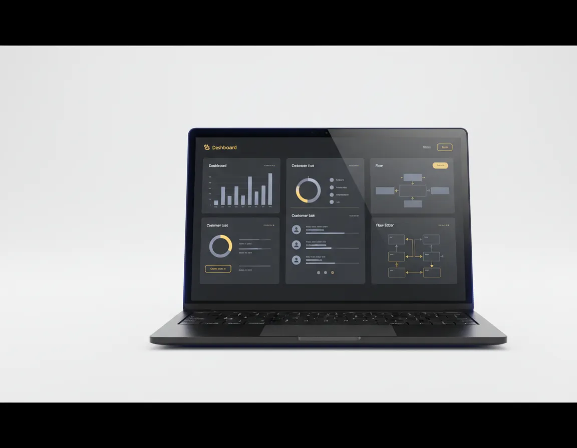 Brand Builders platform dashboard on a screen