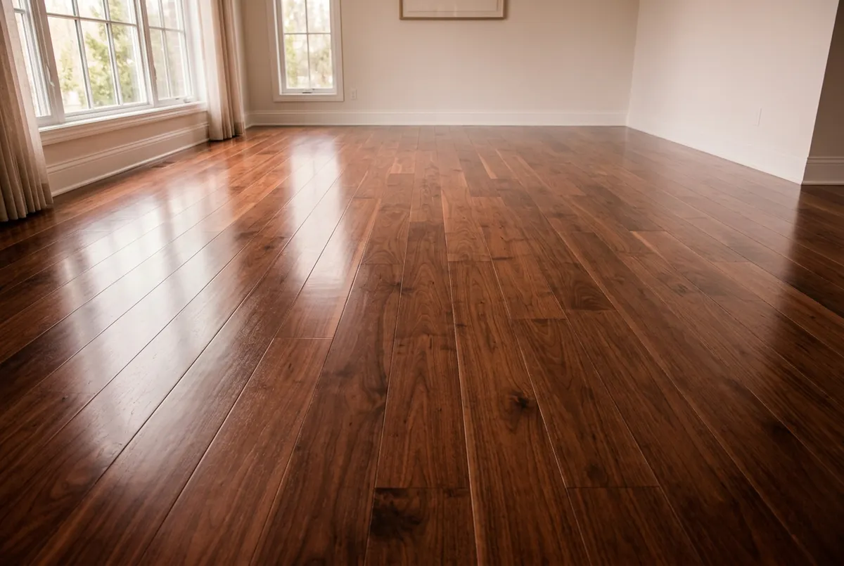 Wood flooring representing floor cleaning services