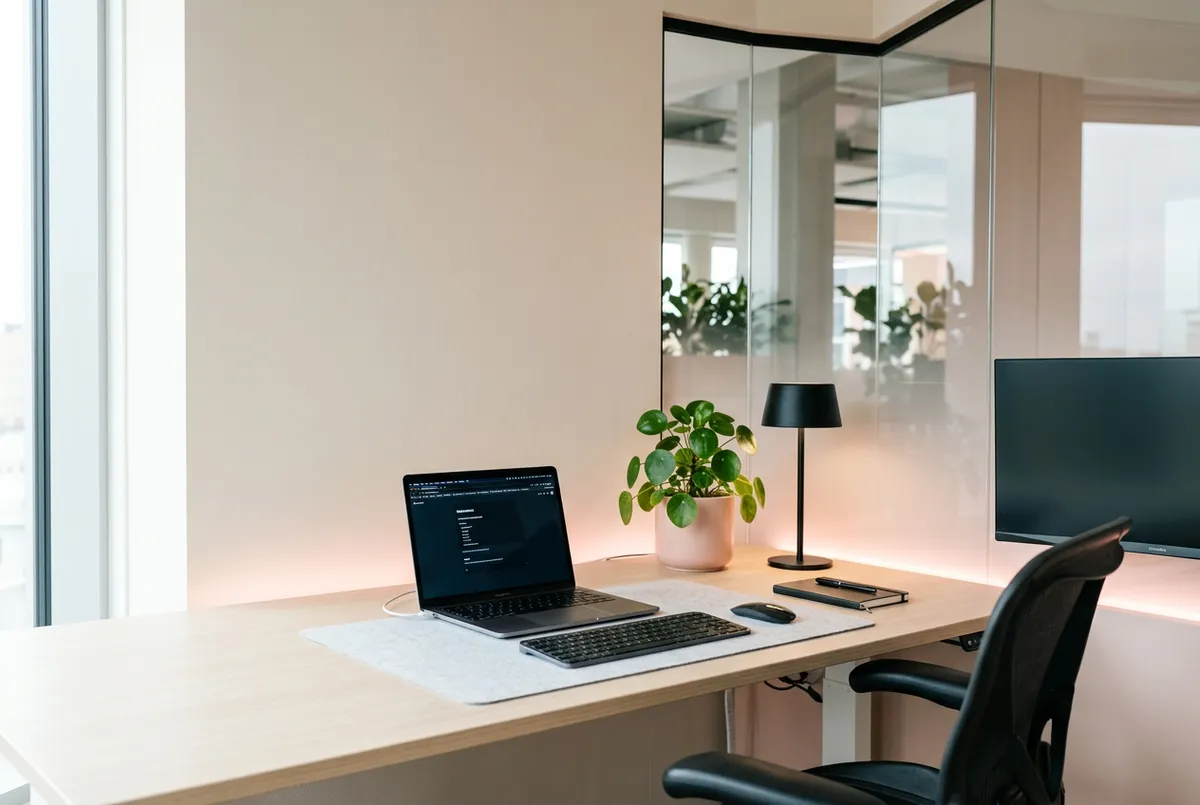 Office workspace representing commercial cleaning services