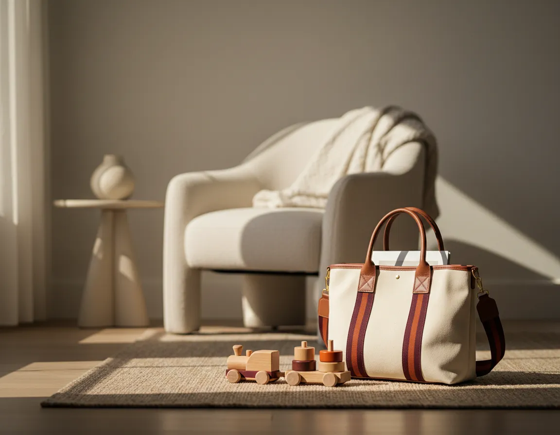 Children's toys neatly tucked in a corner of an office