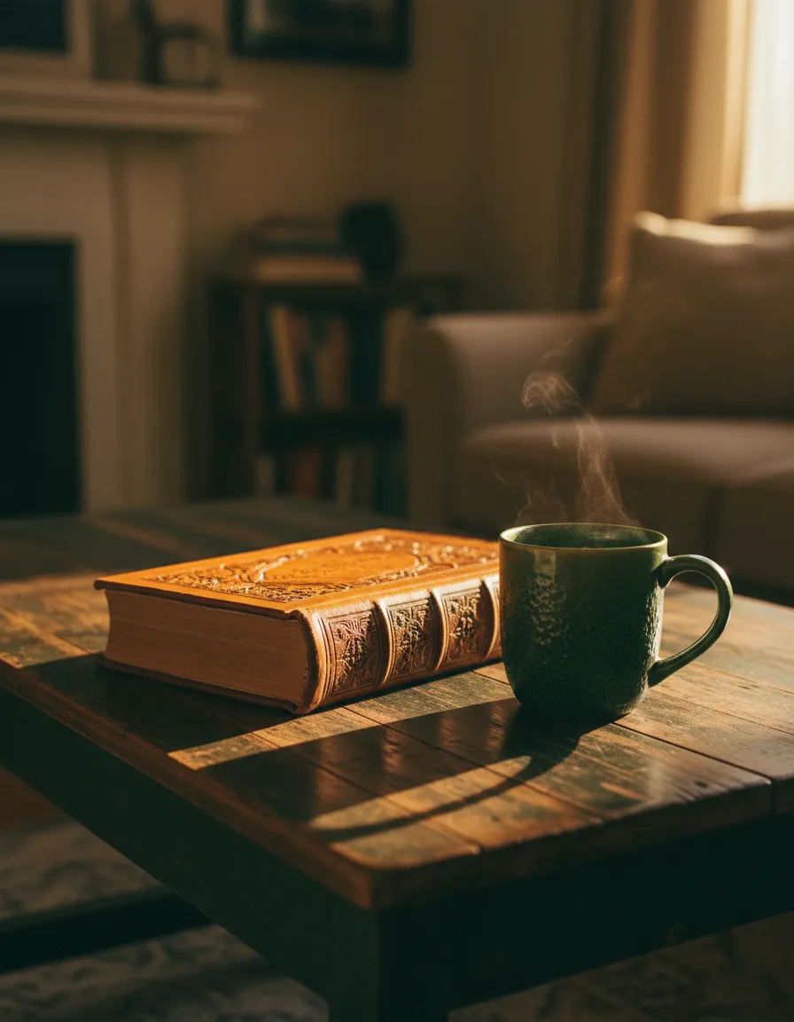 A scene illustrating analog presence and grounded focus