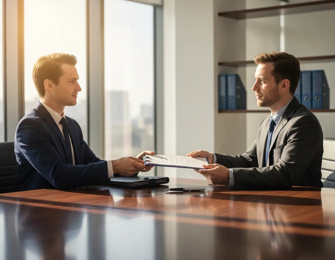 Notary public at a Miami Beach law firm or corporate office