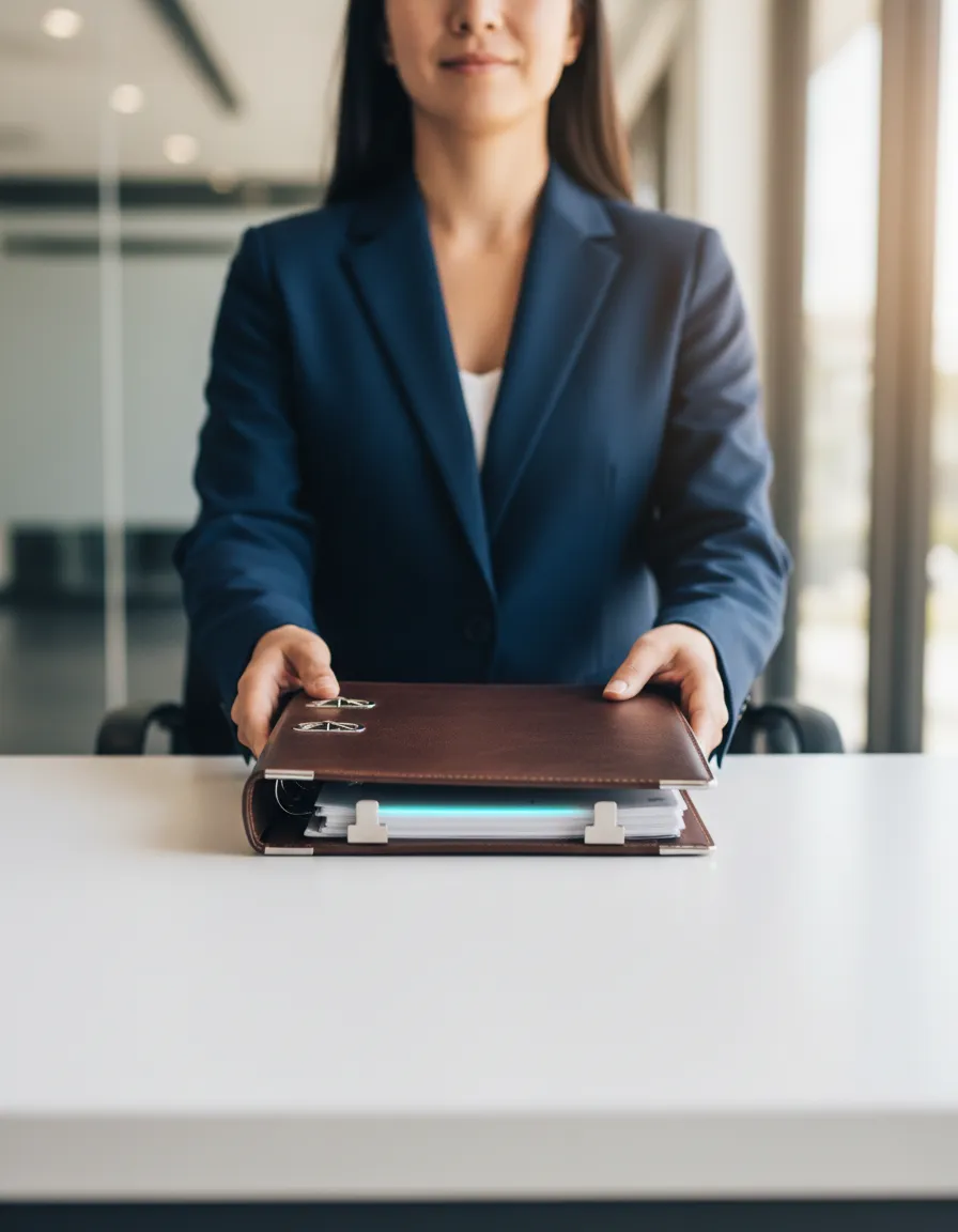 Professional real estate closing in a modern Miami office