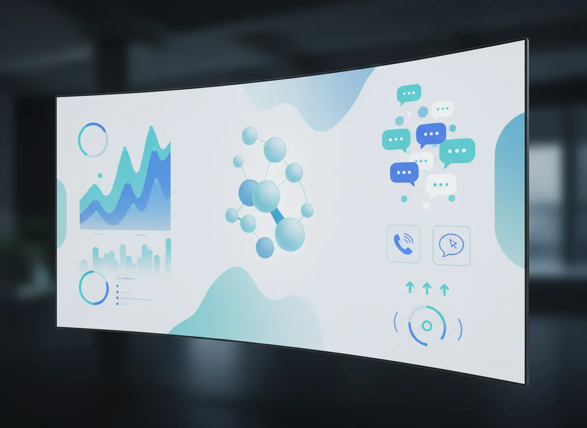 Abstract technology and automation dashboard