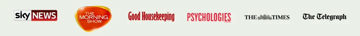Featured in Sky News, The Telegraph, The Times, Good Housekeeping, Psychologies
