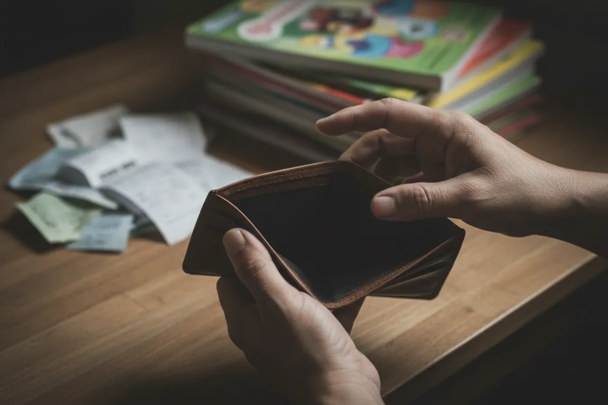 A Filipino insurance agent in business attire, sitting at a kitchen table with a young couple, showing them a simple document. The couple looks relieved and hopeful. The setting is bright and welcoming.
