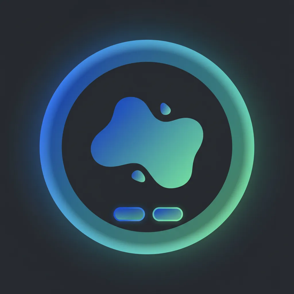 Decorative circular gradient element, soft blue-green ring used behind the dashboard to create depth and guide the eye to the CTAs.