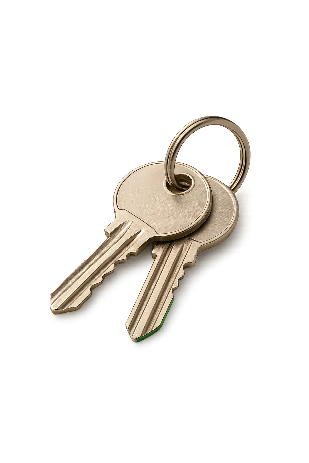Professional house keys on a clean surface
