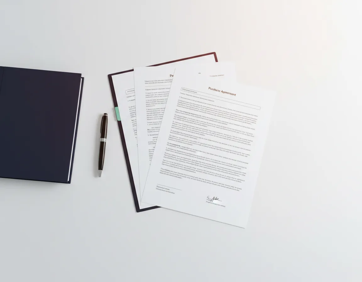 Written purchase agreement and ownership review documents