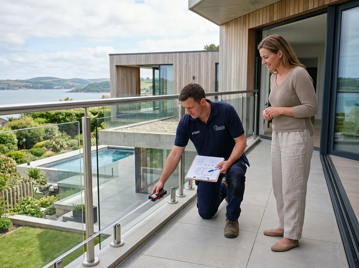 Consultation and on-site measurement for glass balustrades and stainless steel handrails
